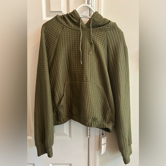 😎 Army Green Quilted Hoodie - Picture 12 of 14